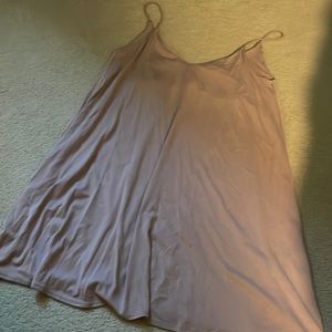 H&m basic summer dress not sheer at all  it’s a light color had great coverage